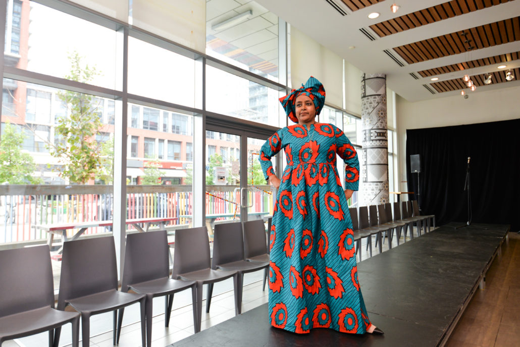 Sureya participating in a fashion show