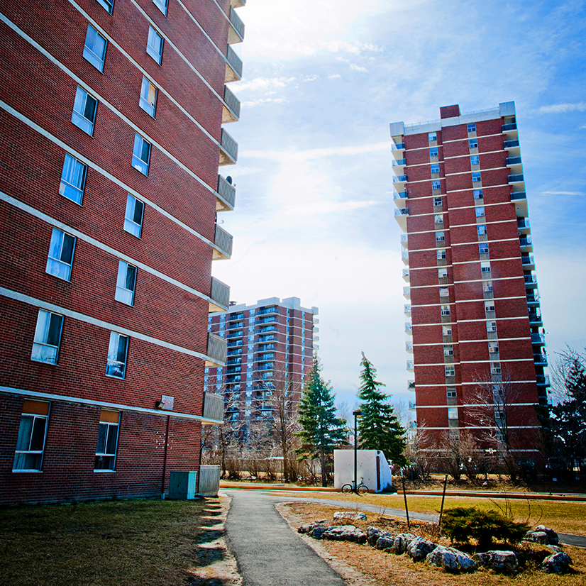 Three apartment complexes in the inner suburbs