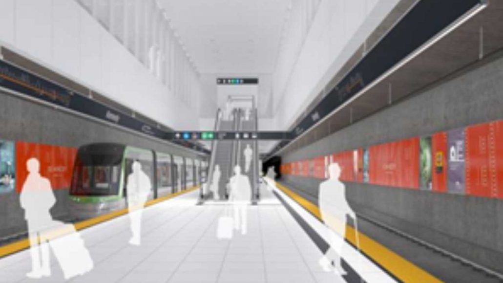 Metrolinx’s rendering of Kennedy LRT Station Platform