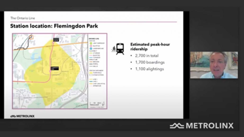 Metrolinx Virtual Presentation and live Q&A about the Ontario Line’s focused on Thorncliffe Park, Flemingdon Park, Science Centre held on April 15, 2021