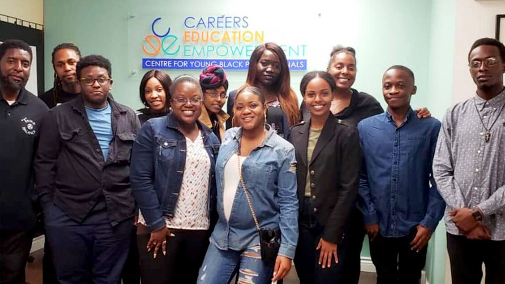 A group photo of staff and participants at CEE’s Centre for Young Black Professionals
