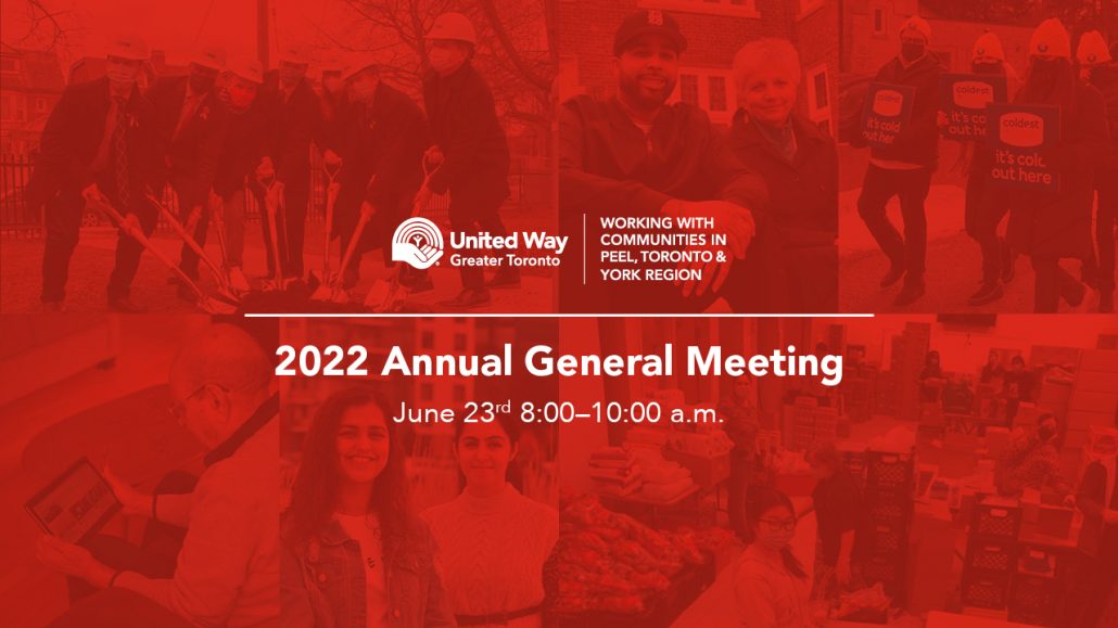Red graphic with copy: 2022 Annual General Meeting, June 23, 8:00-10:00 a.m.