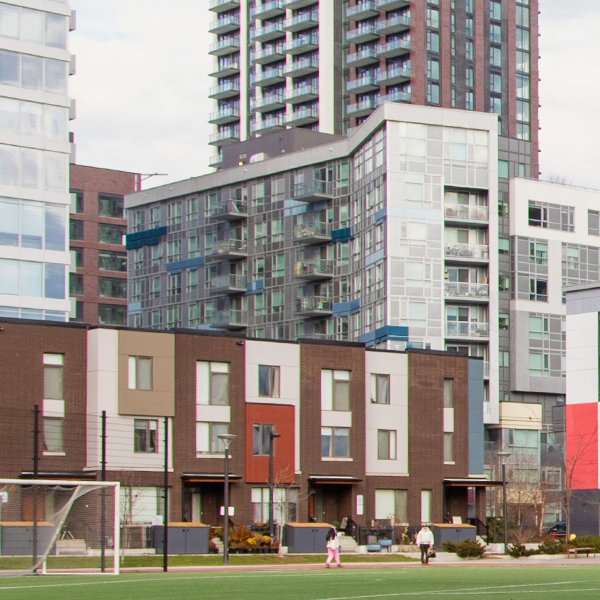 Building from Parkdale mixed housing redevelopment.