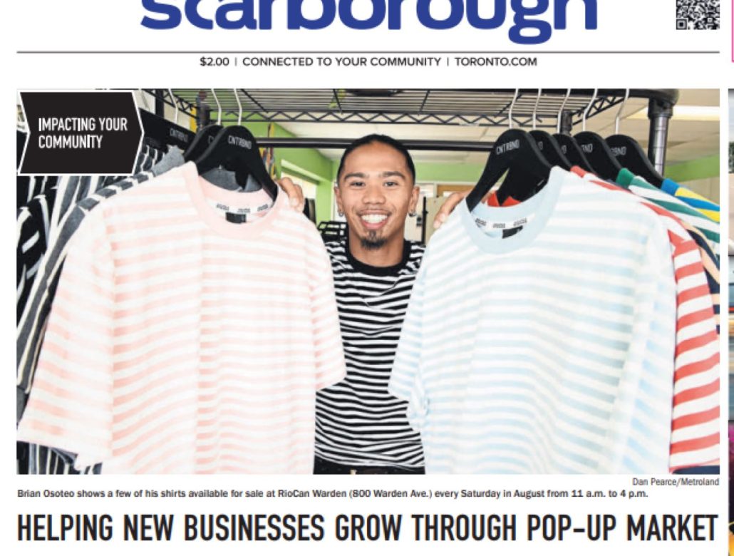 Screenshot of Scarborough newspaper article about ILEO Storefront Starter.