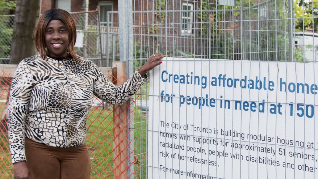 Beryl-Ann Mark of West Neighbourhood House stands outside the site of the Social Medicine Initiative