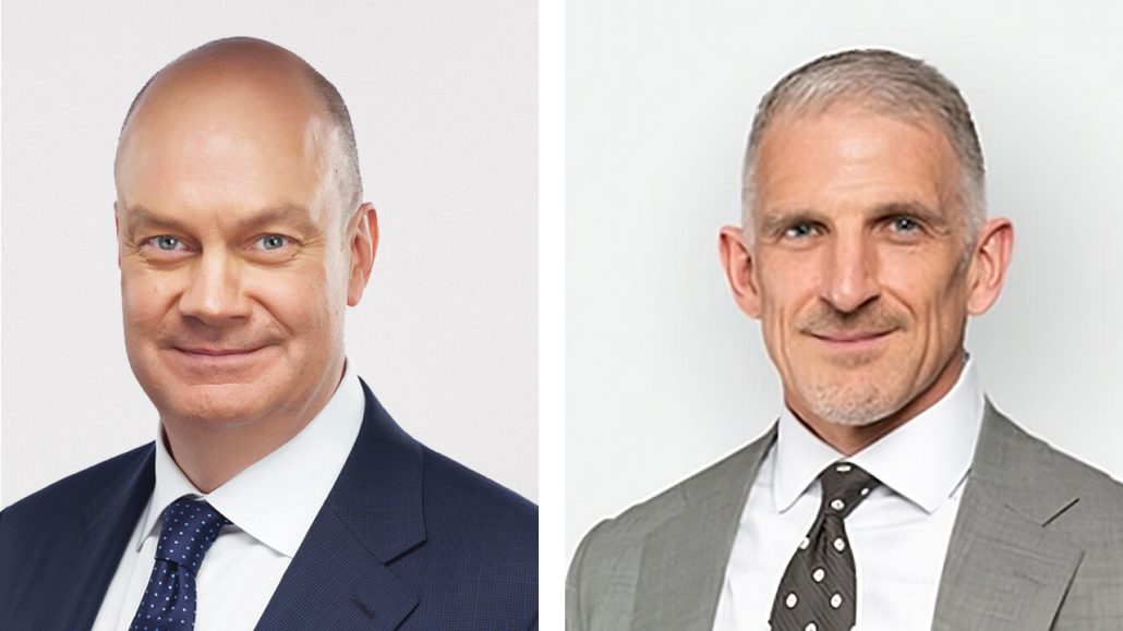 Two headshots side by side of Dave Leonard, Partner and CEO at McCarthy Tétrault and Damon Williams, CEO at RBC Global Asset Management.