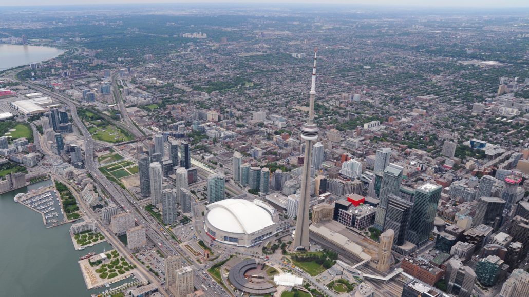 Downtown Toronto from above.