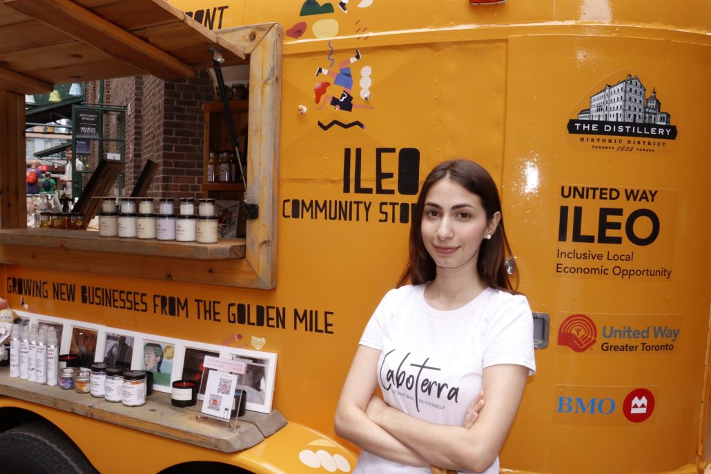 Kristiana at the 2023 ILEO Community Storefront in the Distillery District