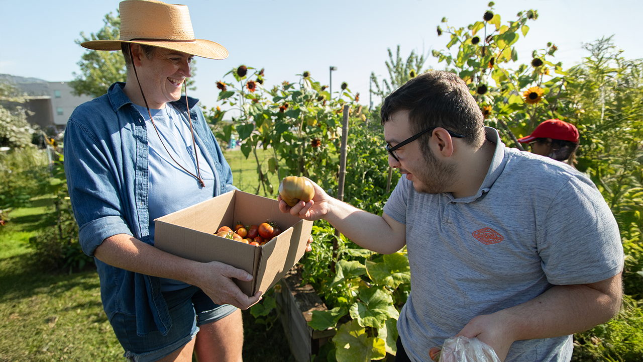 Volunteers helping out at one of Ecosource’s food gardens.