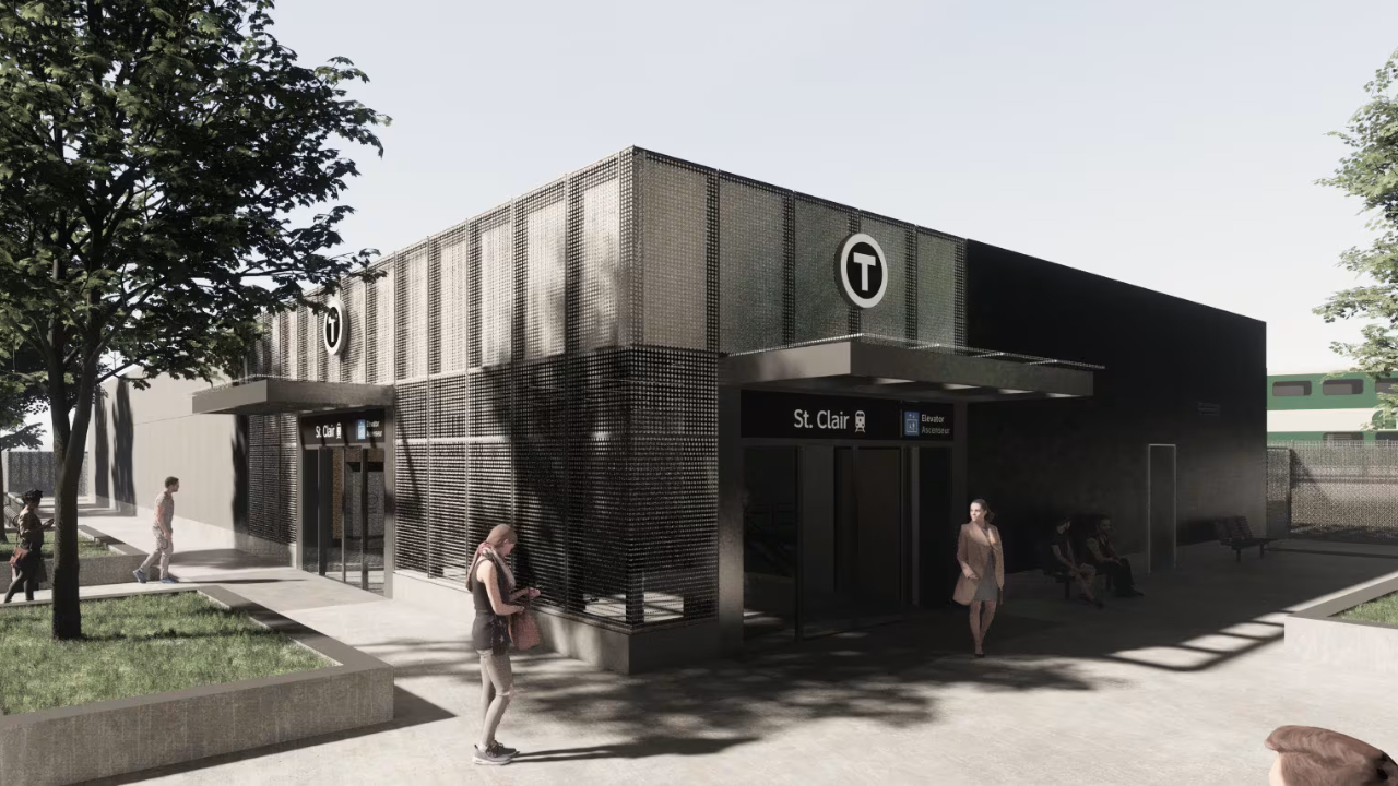 Metrolinx rendering of the future St. Clair-Old Weston GO station