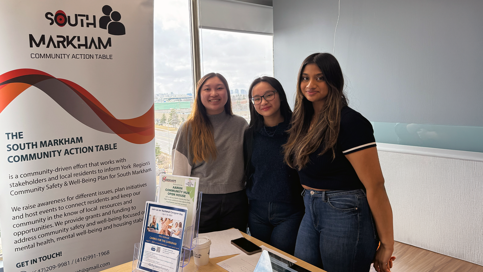 South Markham Community Action Table representatives share community resources at the Corbrook Disability Hiring Fair.