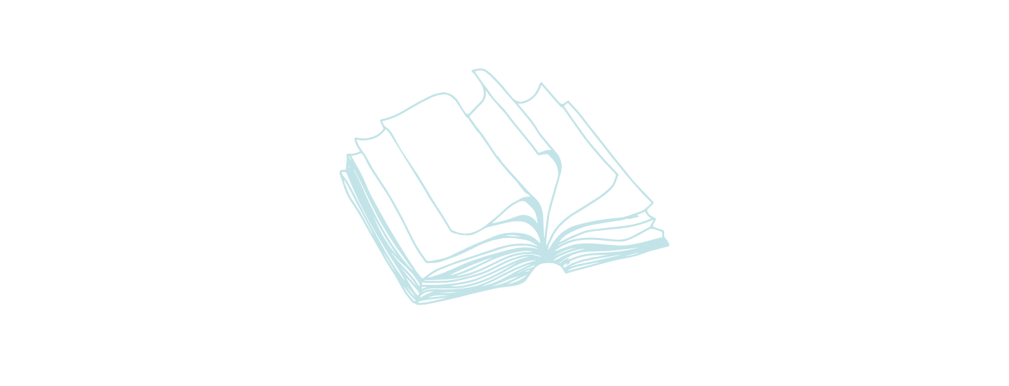 Illustration of book with open pages