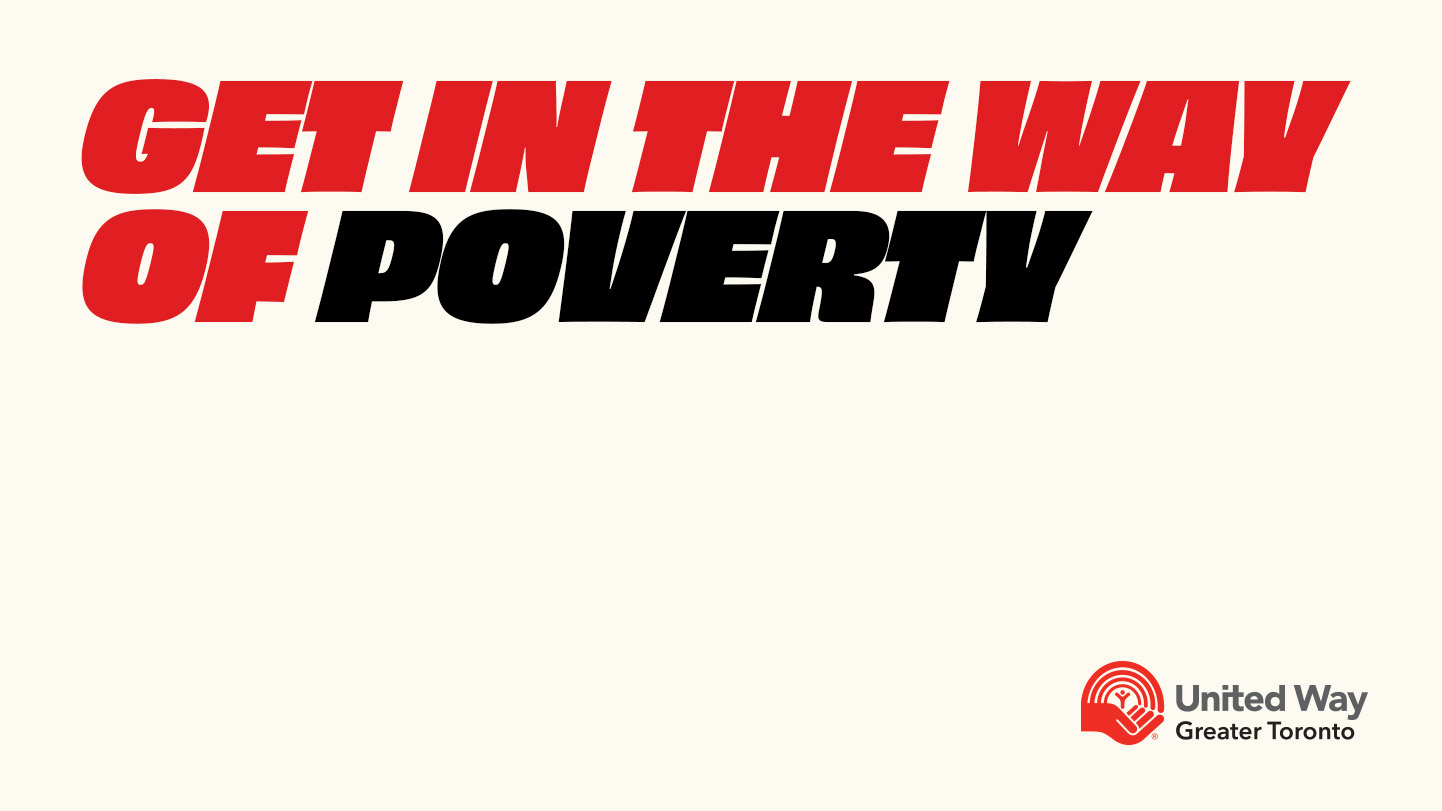 Larger text Get in the Way of Poverty Beige Screen