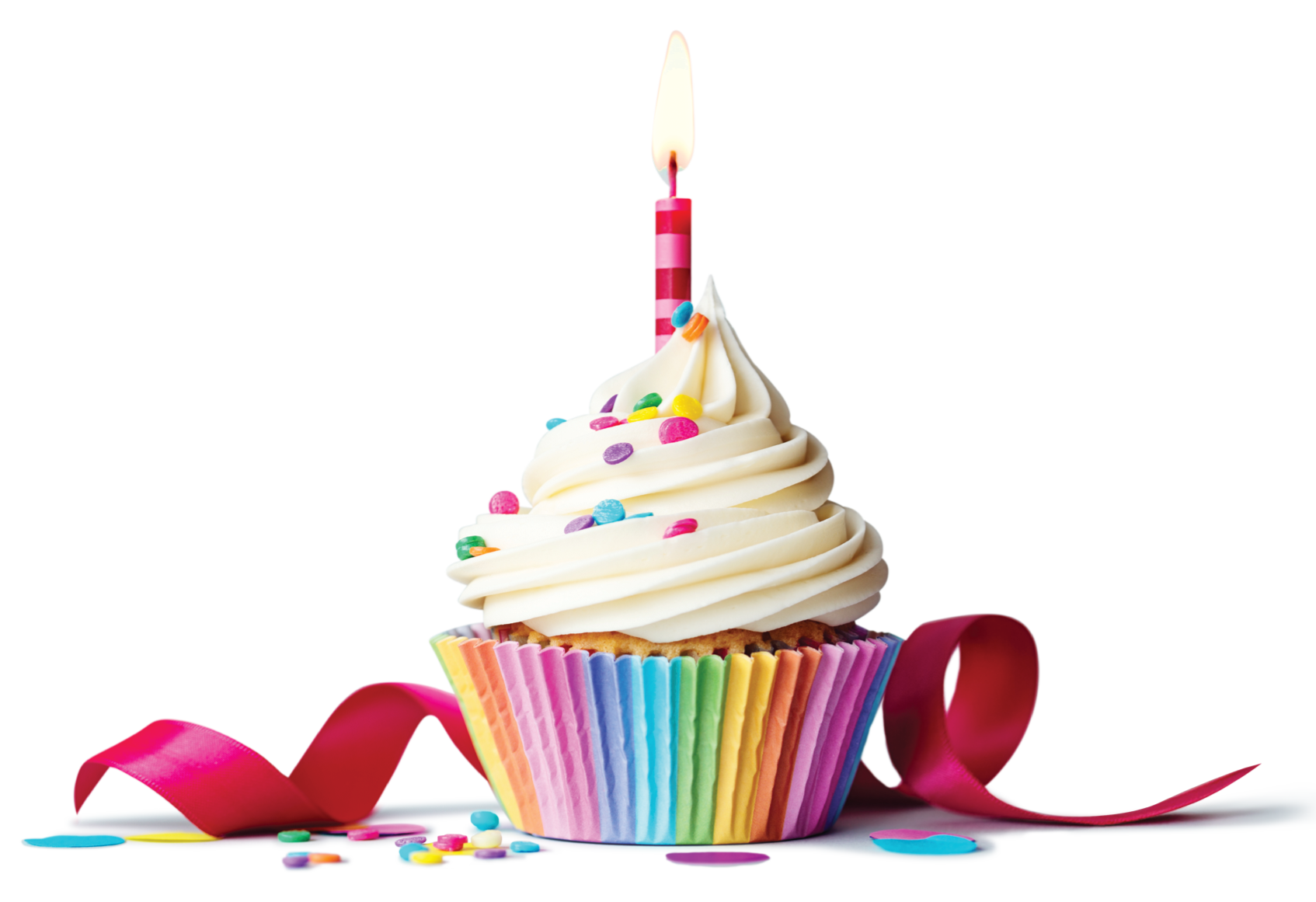 Cupckae with candle in it
